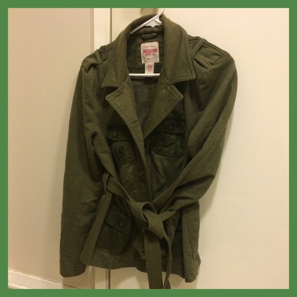 💚 MOSSIMO dark green trench coat (army style)