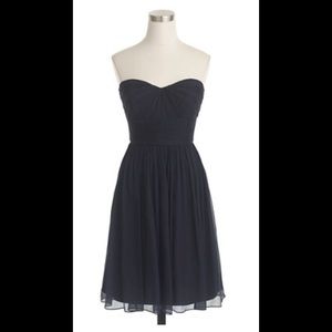 J. Crew Navy Marbella Strapless Dress *WORN ONCE*