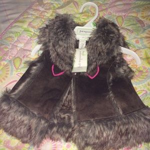 ***sale*** Cute baby girl suede faux fur lined