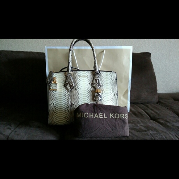 Michael Kors Python Casey Lg Satchel