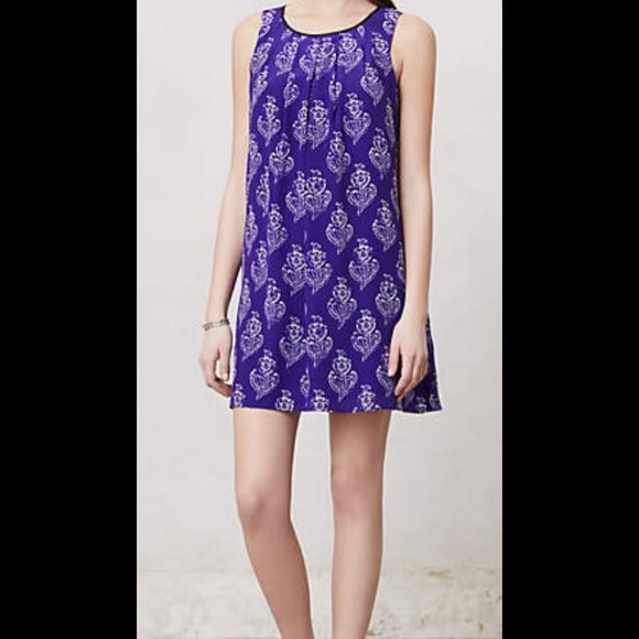Anthropologie | Maeve Petal Stamp Swing Dress