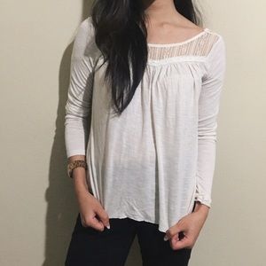 White Boat-Neck Long sleeve