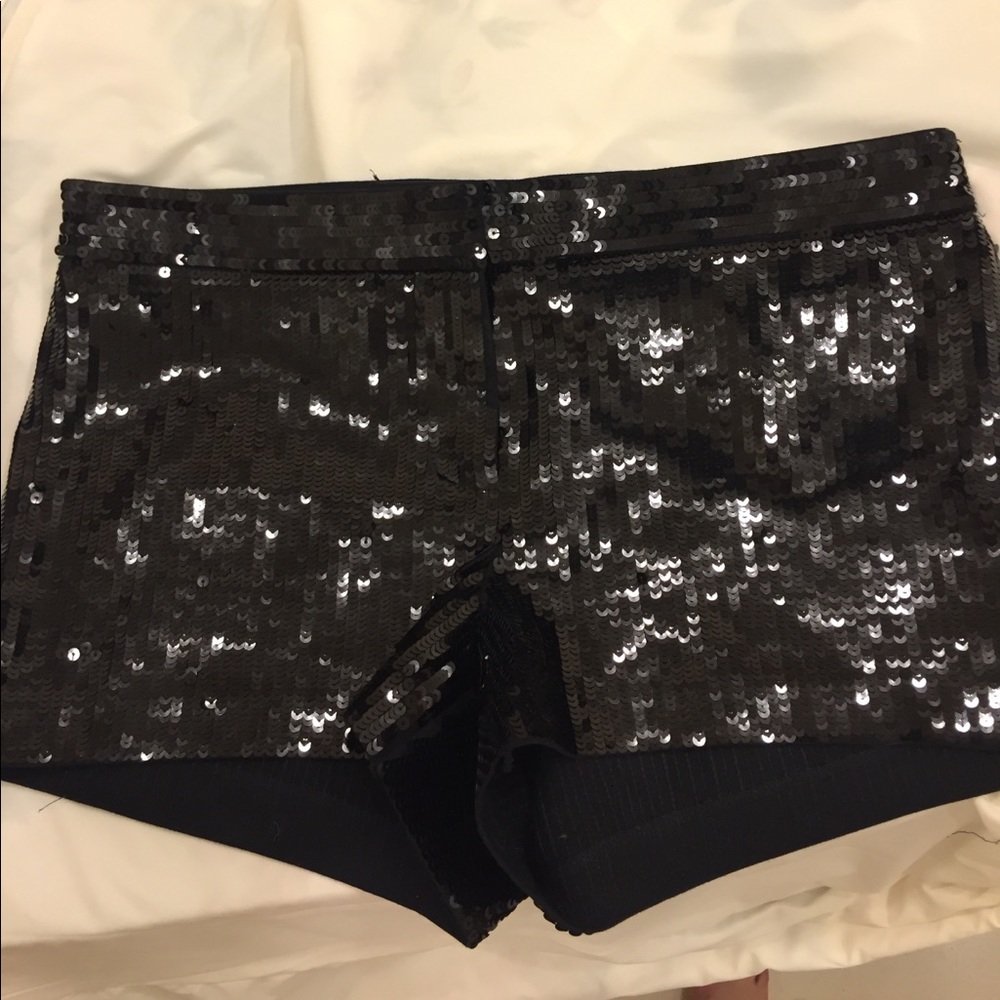 Black Sequin Shorts