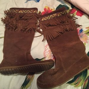 Minnetonka suede boots