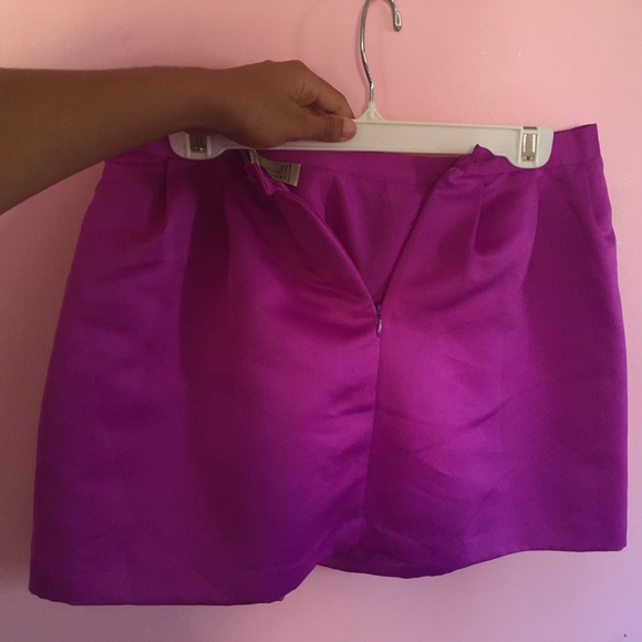 Purple Forever 21 Skater Circle Skirt satin like - Picture 2 of 3
