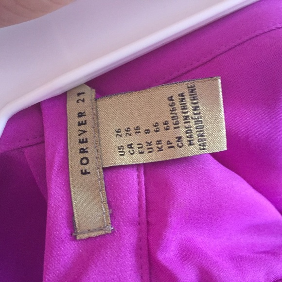 Purple Forever 21 Skater Circle Skirt satin like - Picture 3 of 3