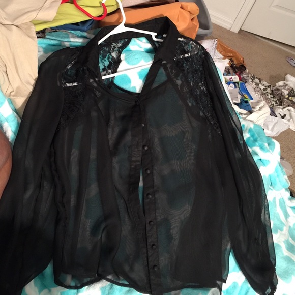 Black Chiffon Top