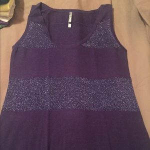 Purple striped sparkly shirt