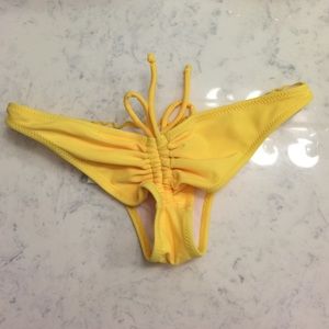 Yellow super cheeky bikini bottom
