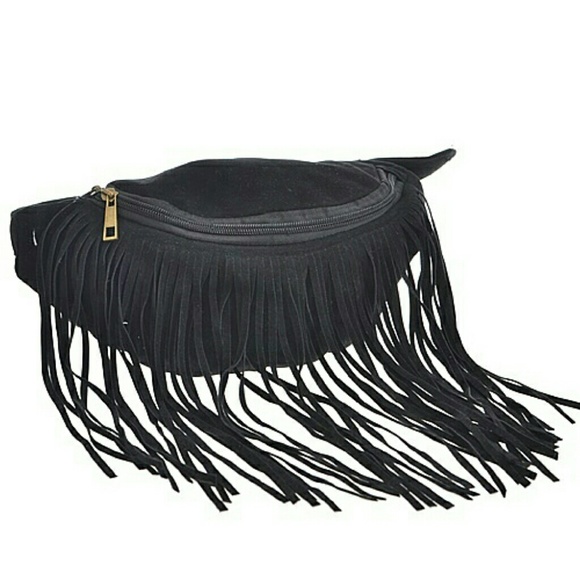 Black fringe fannypack - Picture 2 of 2