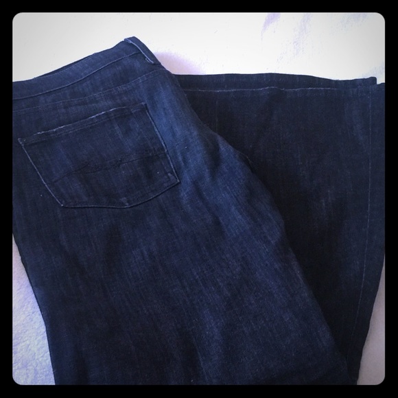 7 for all Mankind Dark Super Flare Jeans 30