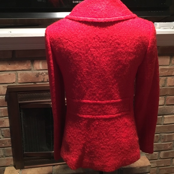 J.Crew orange wool jacket.  Size 6 - Picture 2 of 3