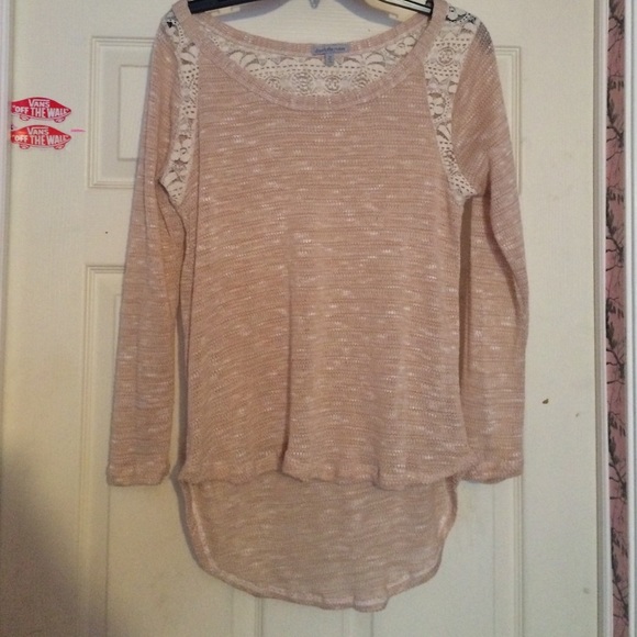 Cream with Lace Light Sweater
