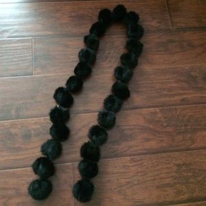 Black Fashion Pom Pom Scarf!