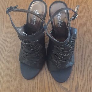 Brown shoes 4 in heels.