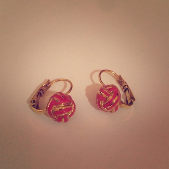Kate Spade earrings - gold and pink