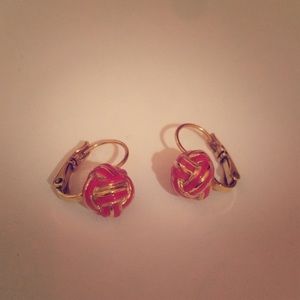 Kate Spade earrings - gold and pink