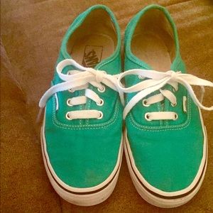 Vans authentic bright green. Size 7.5