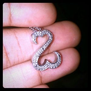 Open hearts diamond necklace