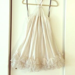 Bebe cream mini Amina Dress - new with tags