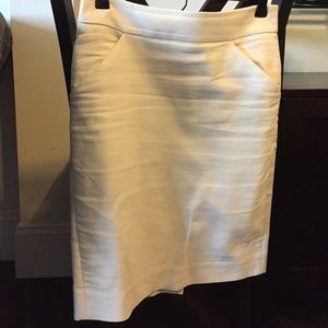 Beige and Black pencil skirt/gray peplum skirt