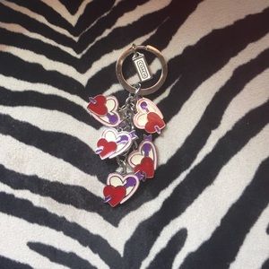 Coach Heart and Arrow Keychain