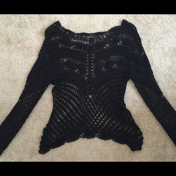 BCBG Beautiful Silk Black sweater!