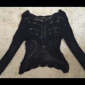 BCBG Beautiful Silk Black sweater!