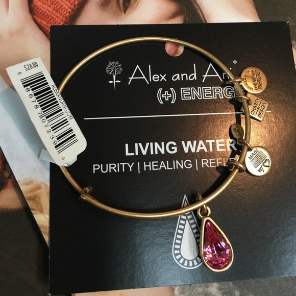 Alex and Ani pink living water bangle
