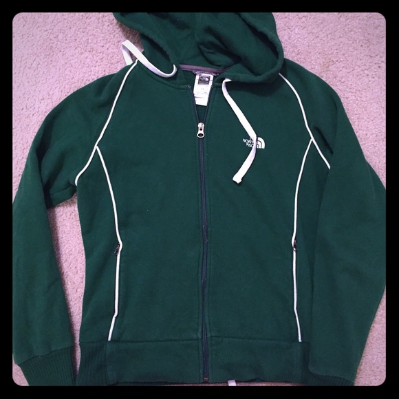 North Face green hoodie