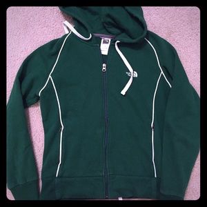 North Face green hoodie