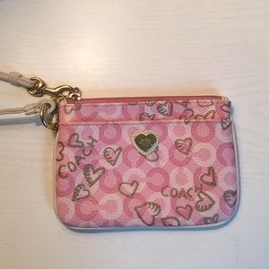 Pink Coach Wristlet