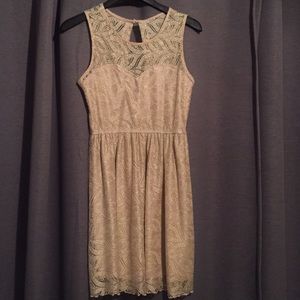 Gold lace shimmer party dress!