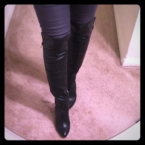 Brand new black faux leather boot!