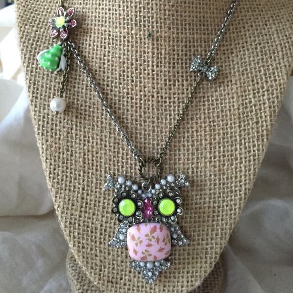 Betsey Johnson Spring Owl Necklace