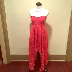 Free People Pink Strapless Dress