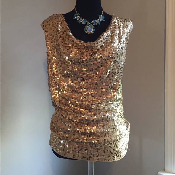 🎊🎉🎊🎉HP Michael Kors Gold Top🎊🎉🎊🎊🎉🎉 - Picture 2 of 4