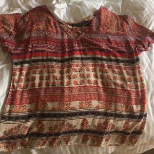 World Market Under Skies Large Red blend rayon top