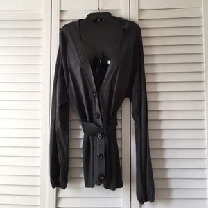 Michael Kors XL Gray Cardigan with Belt.