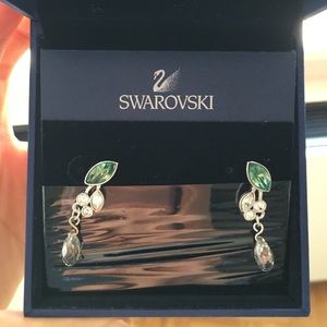 NWT Swarovski emerald earrings