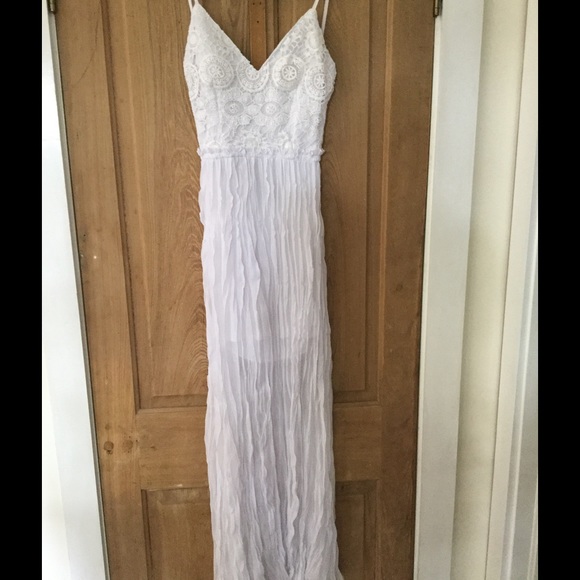 Embroidered white dress