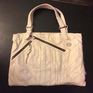 White leather Diesel shoulder bag