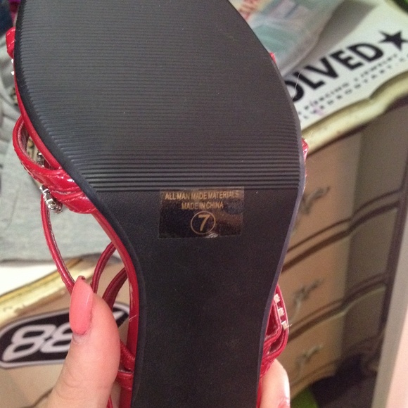 High heels, sexy red, 7 in women's - Picture 2 of 4