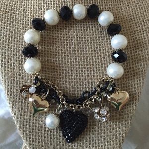 Betsey Johnson Black Heart Bracelet