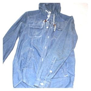 Light denim button up jacket