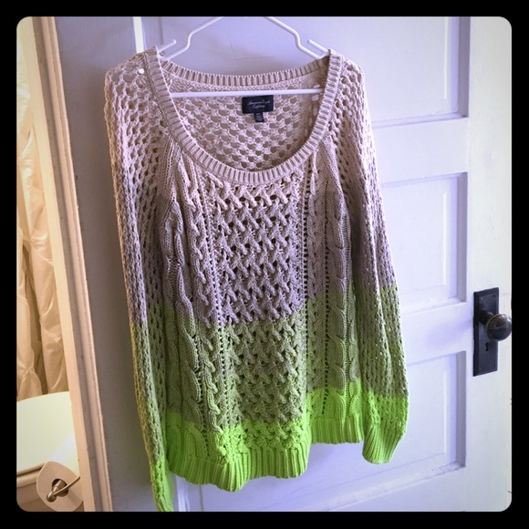 Slouchy ombré American Eagle knit sweater