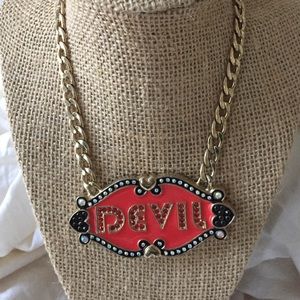 Betsey Johnson Devil/Angel Necklace