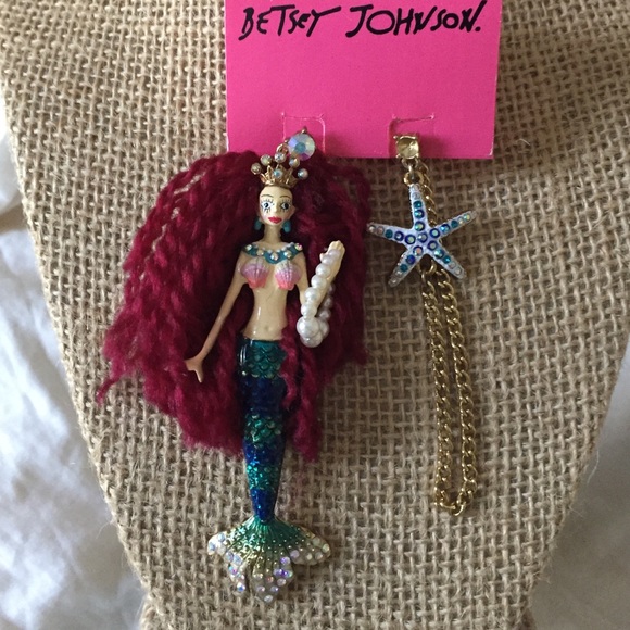 Betsey Johnson Mermaid Nautical Earrings