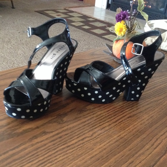 Madden Girl polka dot heels