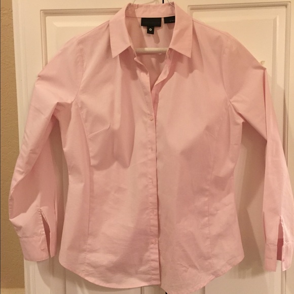 Pale pink long sleeve dress shirt.